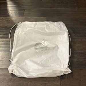 Apple Computers Drawstring retail bag sack used 17”x19” white